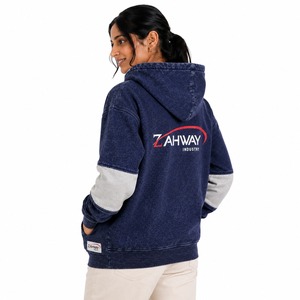 Sweat à capuche délavé pour femme, très tendance, en tissu résistant, finition vintage, coupe décontractée et poche kangourou, idéal pour le quotidien - Product Image 5