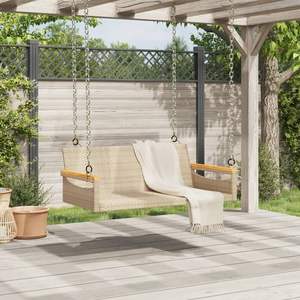 Banc balançoire de patio beige - Product Image 3