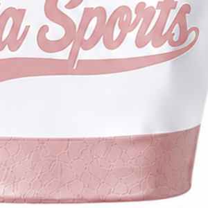 White <b>Coral</b> Sublimated Sleeveless Cheerleading Jersey Team Athletic Sportswear Training Performance Competition <b>Top</b> Uniform - Product Image 6
