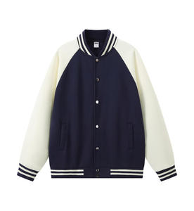 Veste universitaire d'hiver sur mesure pour hommes, col montant, fermeture éclair, logo brodé sur le devant, livraison rapide - Product Image 5