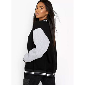 เสื้อแจ็คเก็ตเบสบอลสไตล์ลำลองสำหรับผู้หญิง ปักลายตัวอักษรแบบ Letterman สไตล์วิทยาลัยสำหรับฤดูใบไม้ร่วง - Product Image 5