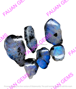 Piedra Lunar Arcoíris Natural de Calidad AAA+, Cabujón de Todas las Formas, Gema Calibrada Azul, Piedras Preciosas Sueltas de Terceros, FAIJAN - Product Image 3