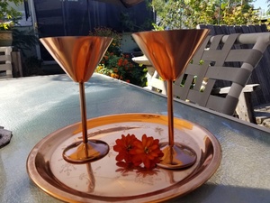 indian export copper <b>goblet</b> made in india copper glass indian supplier copper <b>goblet</b> moradabad exporter copper glass handicraft - Product Image 3