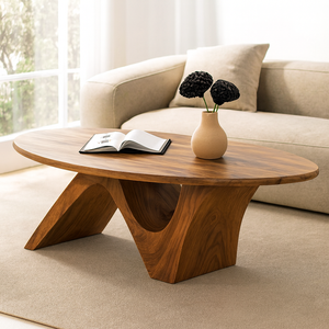 Mesa de Centro de Madera Maciza Rústica y Duradera de Proveedor Vietnamita, Decoración de Madera Natural Hecha a Mano para Sala de Estar - Product Image 4