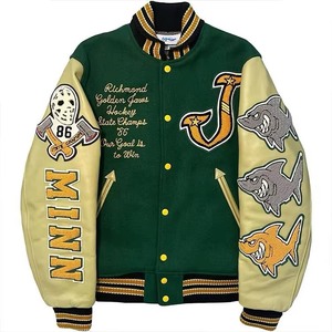 Custom High Quality Chenille Embroidery Winter Men's Silk Sleeves Reversible Front Vintage Letterman Varsity Jackets for Unisex - Product Image 3