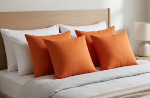 Funda de Cojín para Sofá de Algodón 100% Súper Suave, Color Sólido Personalizado, Modelos Disponibles de Doble Cara, Decoración del Hogar - Product Image 3