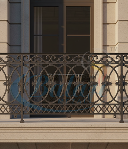 Durable Cast Iron Deck Railing Modern Panel Heavy Duty Ornate French <b>Handrail</b> Panels Bulk Export Supplier Terrace Balcony 5 Year - Product Image 2