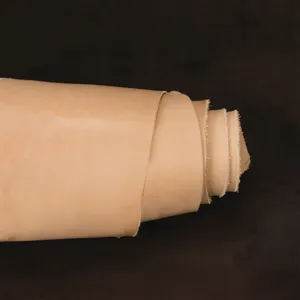 Cuir de vachette pleine fleur de première qualité, tanné végétal, naturel, non teint, matériau brut pour le façonnage artisanal de portefeuilles, sacs, chaussures et projets DIY - Product Image 1
