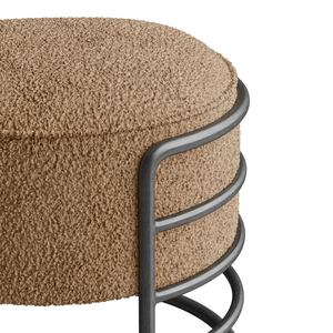 Designer Iron Frame Fabric Upholstered <b>Stool</b> Modern Decorative <b>Ottoman</b> Seat for Living Room Bedroom Dressing Room and Office - Product Image 4