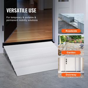 Rampa per Sedia a Rotelle in Alluminio, Altezza 5 Pollici, Capacità di Carico 800 Libbre, Regolabile per Porte - Product Image 6