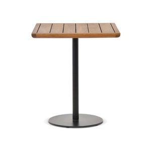 Modern Square <b>Wood</b> Top <b>Dining</b> <b>Table</b> With Metal Legs Minimalist Design Stable Base For Home Kitchen Restaurant Furniture - Product Image 1