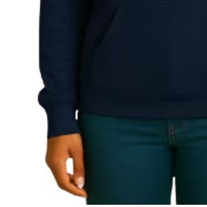 Women's Navy <b>Blue</b> Chapter Graphic Hoodie Casual Long Sleeve Pullover Everyday Streetwear Comfortable Lifestyle Clothing <b>Top</b> - Product Image 3