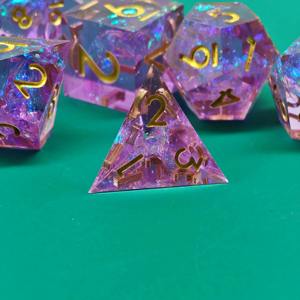 Lot de dés en résine directement de l'usine, dés polyédriques en résine haute qualité pour jeux de table professionnels DND RPG, fournitures de jeu en gros - Product Image 6