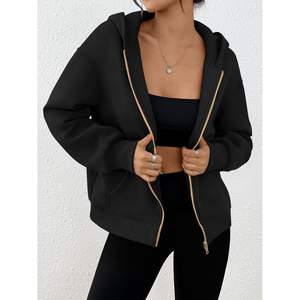 Custom 2025 Fall Fashion <b>Zip</b>-<b>Up</b> Women's <b>Hoodies</b> Cute <b>Cropped</b> Jackets for Winter Outfits Y2K Style - Product Image 3