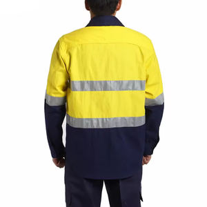 Vêtements de travail de sécurité de classe 2 en gros à prix réduit, étiquette personnalisée, chemises de travail FR durables à haute visibilité et réfléchissantes - Product Image 4