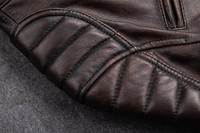 Veste d'hiver pour homme en cuir de vache véritable, grande taille, prix de gros premium, logo sur le devant, écologique, séchage rapide et respirante