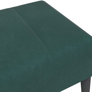 Reposapiés de terciopelo verde oscuro, 100% poliéster, madera contrachapada, plástico, taburetes y otomanos elegantes - Product Image 6