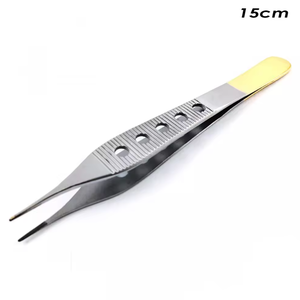 Pinzas de laboratorio multiusos para disección de tejidos, tipo Kocher rectas 1x2 con punta roma y dientes de rata, de calidad premium - Product Image 2