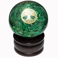 Vente en gros de chips naturelles à sept chakras, orgone de guérison de meilleure qualité, boule de sphère énergétique, mascotte religieuse, direct d'usine