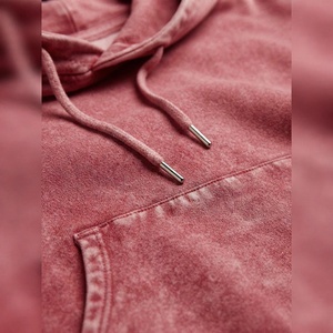 Sweat à capuche pour homme en molleton épais, coupe classique, style vintage, streetwear décontracté, épaules tombantes, avec poche, 100% - Product Image 3