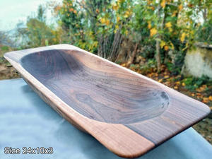 Cuenco de Madera de Acacia de Alta Calidad para el Amor, Estilo Feng Shui, Hecho a Mano, Decorativo, Pulido, Europeo, para Almacenar Frutas y Pan - Product Image 4