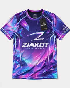 ZIAKOT industry New design Men's Custom 3D Pattern Design Abstract Trendy Holographic Vaporwave Style Performance <b>T</b>-<b>Shirt</b> - Product Image 1