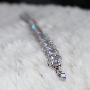 Nouveaux bracelets carrés en or jaune 10 carats sertis de diamants en moissanite, design tendance, pour unisexe, style hip-hop, bracelets en moissanite - Product Image 4