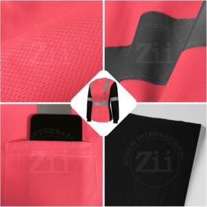 Sweat-shirt de sécurité haute visibilité ZUNEZI, classe 1 ANSI, imperméable, LED, réfléchissant, FR, respirant, avec fermeture éclair - Product Image 2