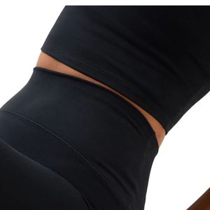 Débardeur court noir à col rond pour femme, extensible, pour le fitness, la gym, l'entraînement, vêtements de performance sans manches - Product Image 6