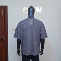 Fabricant de vêtements en gros, t-shirts pour hommes personnalisés en coton/fibre de bambou 220g, respirants, écologiques, à épaules tombantes