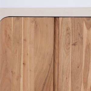 Vandana Amber Flow Large, low, 4-door <b>sideboard</b> in an organic and contemporary style, Miona - Product Image 4