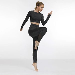 Women's Yoga Set Gym & Fitness Wear Workout Scrunch Tight Pant & <b>Bra</b> Women's Yoga Set <b>Low</b> Price Clothing Running OEM Service - Product Image 5