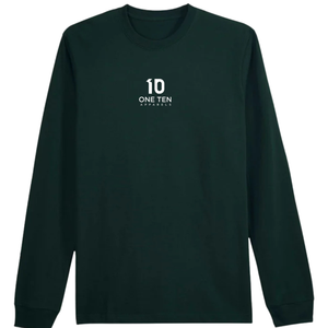 เสื้อยืดแขนยาวเนื้อหนา สีเขียวฟอเรสต์ ผ้าฝ้ายพรีเมียม เสื้อยืดลำลอง สวมใส่สบาย ระบายอากาศได้ดี เสื้อเปล่าสำหรับงานสั่งทำ - Product Image 1