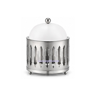 Gold Metal Casserole Pot with Dome Lid Stainless Steel Lining Ribbed <b>Food</b> <b>Warmer</b> <b>Container</b> - Product Image 2