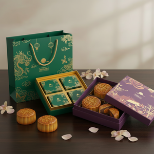 Eco Friendly Custom Printing Personalized <b>Box</b> Mid Autumn Festival Mooncake Packaging <b>Box</b> for Food Grade Gift Packaging - Product Image 1