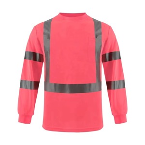 T-shirts de sécurité respirants et élégants pour hommes, classe 2 ANSI, imperméables, avec logo LED personnalisé, pour les industries du cuir et de la beauté - Product Image 1