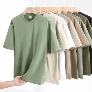 T-shirt personnalisable pour homme, col rond, coupe classique, couleur unie, tricoté, manches courtes, logo personnalisé, séchage rapide, respirant, jersey - Product Image 1