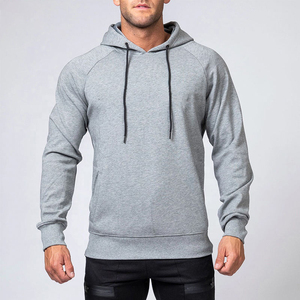 Custom Wholesale <b>Hoodie</b> 100% Cotton Slim Fit Running <b>Workout</b> Cotton Casual <b>Hoodie</b> Embroidery Logo Gym Fitness <b>Hoodie</b> for Men - Product Image 6