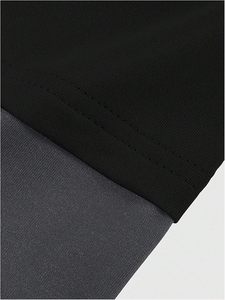 Camiseta gótica Y2K para hombre, con estampado de letras, bloques de color, manga larga, cuello redondo, estilo informal para vacaciones - Product Image 4