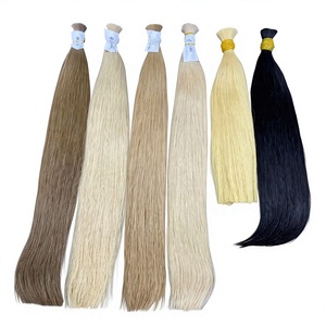Cheveux Remy Vietnamiens en Vrac 100g Très Lisses Pointes Pleines Raides Blanchis Personnalisables - Product Image 1