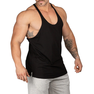 Débardeur en coton noir de haute qualité pour homme, col rond, décontracté, pour l'entraînement, la gym, le fitness, tricoté, uni, sans manches, gilet de sport - Product Image 4