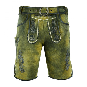 Factory Direct Sale Customizable Logo <b>Lightweight</b> High Quality Men's Bavarian Leather <b>Shorts</b> Casual Wear Bavarian <b>Shorts</b> - Product Image 1