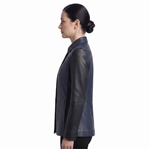 Custom Brand <b>Women</b> Leather Blazer Premium Genuine Coat <b>Women</b> Full Sleeve Down button Leather Blazer <b>Jackets</b> - Product Image 3