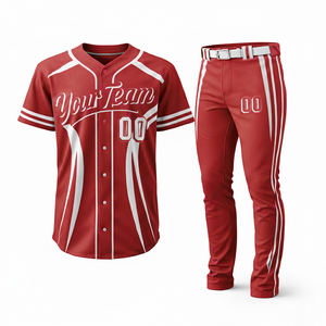 Conjunto de Béisbol en Colores Personalizados, Ropa Deportiva Masculina de Alta Calidad al por Mayor, Transpirable, de Secado Rápido, 100% Poliéster, Antibacteriana, para Invierno - Product Image 4