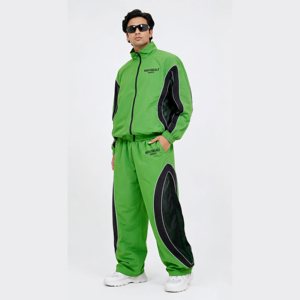 Men's Casual Outdoor Sportswear Lightweight Waterproof <b>Reflective</b> Zip Polyester Nylon Tracksuit Windbreaker Hoodie Set - Product Image 3
