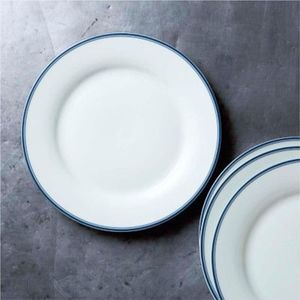 Wholesale Minimalist Enamelware Charger Plate <b>Set</b> Decorative Metal <b>Dinnerware</b> Serving Plate for Restaurant and Home Tableware - Product Image 4