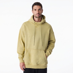 Men Acid Wash <b>Oversized</b> Pullover <b>Fleece</b> <b>Hoodie</b> with Front Pocket Custom Logo Winter Streetwear 100% Cotton Eco-Friendly - Product Image 1