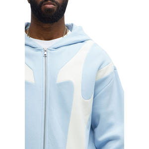 เสื้อฮู้ดซิปผู้ชาย ผ้าฟลีซคอตตอน 100% ดีไซน์กระเป๋าเสื้อ ทรงหลวม ระบายอากาศได้ดี เป็นมิตรกับสิ่งแวดล้อม เหมาะสำหรับฤดูหนาว สวมใส่สบายได้ทั้งชายและหญิง - Product Image 4