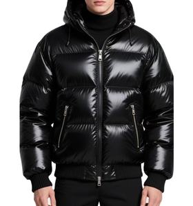 Nueva Chaqueta Acolchada con Capucha y Acabado Brillante para Hombre y Mujer, Impermeable y Resistente al Viento, con Logotipo Frontal, Estilo Urbano para Deportes - Product Image 3