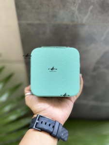 Latest Designer Hand Tooled Leather Travel Jewelry Organizer Compact <b>Case</b> Turquoise Color Accessory Holder Gift Storage - Product Image 2